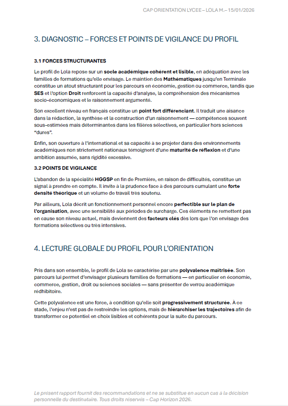 Diagnostic - Forces et vigilance